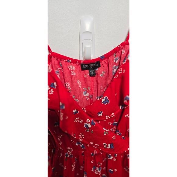 Womens red floral dress from Express. Size x-small - Picture 9 of 15